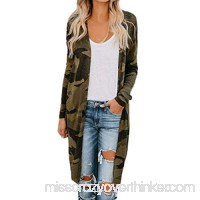Womens Summer Cardigan Ladies Long Camouflage Blouse Long Sleeve Tops Outerwear Beachwear Beach Cover up Camouflage B07PLSNM21